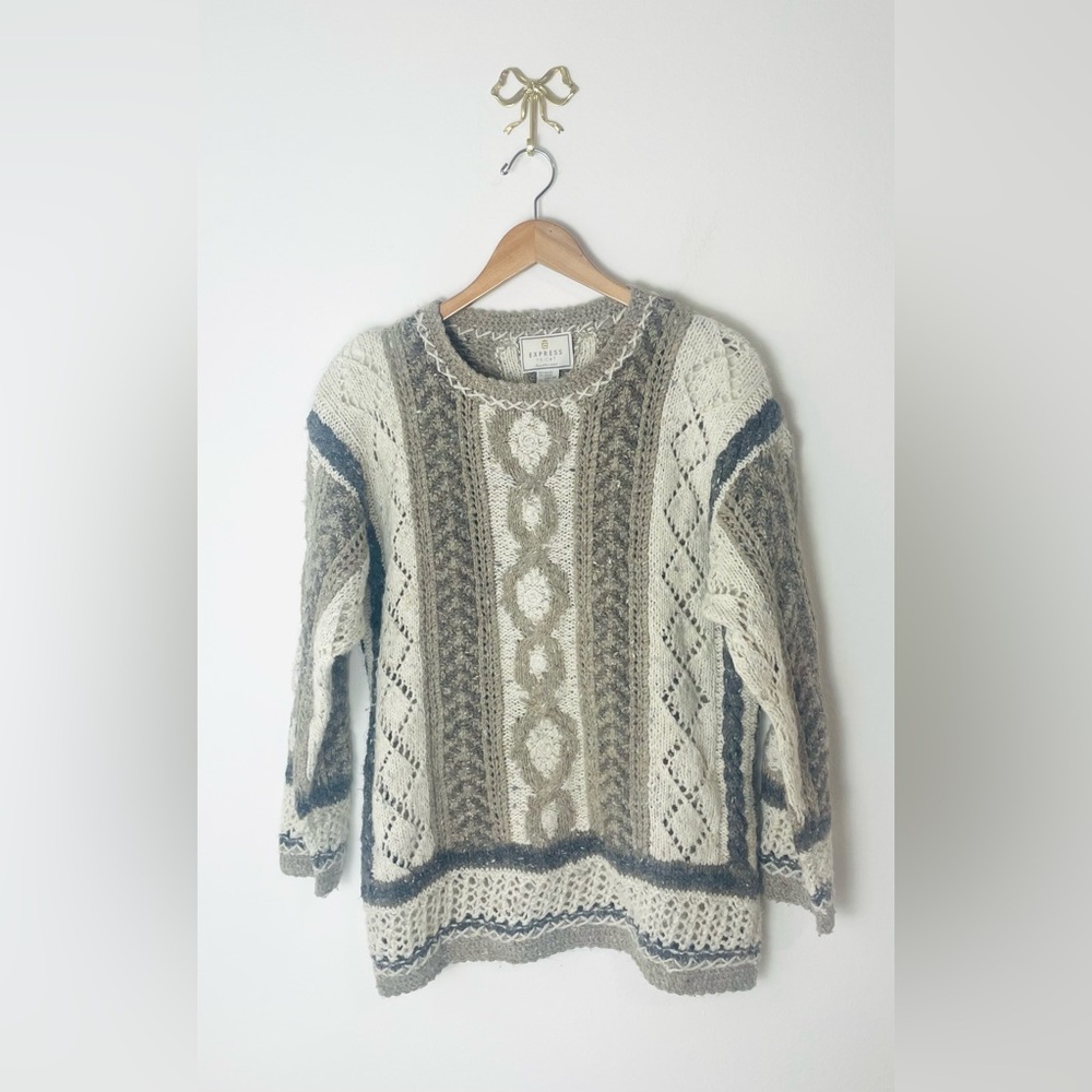 Express Tricot mohair/acrylic/wool blend sweater